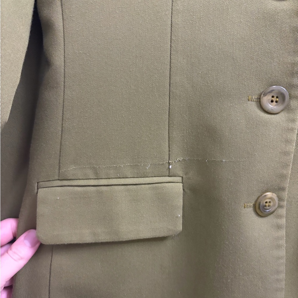 Olive longline blazer - Picture 4 of 6
